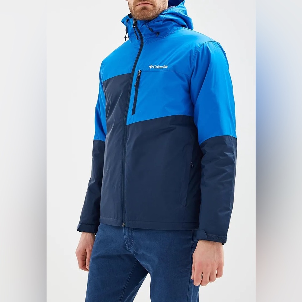 Columbia Men’s Jacket Size Medium – Blue Hooded Lightweight Coat